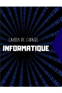 Cahier de codage INFORMATIQUE