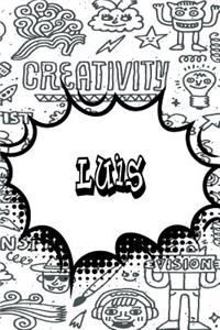 Luis: Personalized Drawl and Write Journal, Notebook Featuring 120 Lined Pages 6x9