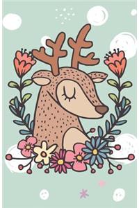 Bullet Journal for Animal Lovers - Winter Deer Green