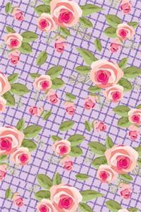 Bullet Journal Notebook Shabby Chic Roses Pattern 3