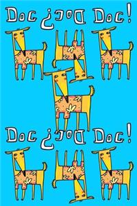 Bullet Journal Notebook for Dog Lovers, Orange Dogs in a Row 1