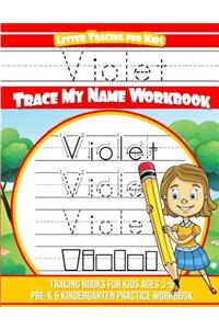 Violet Letter Tracing for Kids Trace my Name Workbook