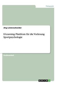 E-Learning Plattfrom für die Vorlesung Sportpsychologie