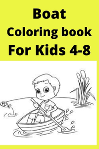 Boat Coloring book For Kids 4-8