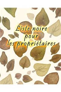 Liste noire pour les propriétaires