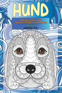Malbücher für Erwachsene für Mama - Einfaches Level - Tiere - Hund