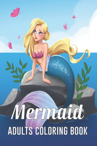 Mermaid Adults Coloring Book