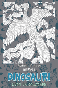 Libro da colorare - Animali e fiori - Animali - Dinosauri