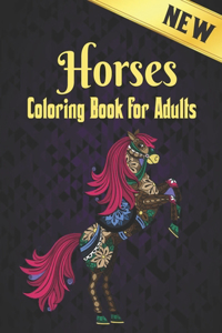 Horses Adults Coloring Book