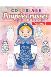 Coloriage Poupées russes 1 - Matriochkas