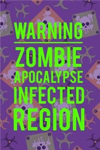 Warning Zombie Apocalypse Infected Region