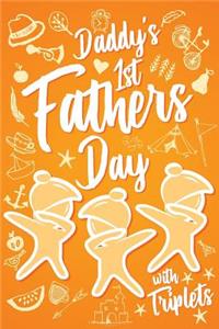 Daddy's 1st Fathers Day with Triplets