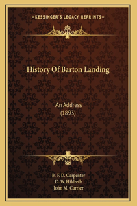 History Of Barton Landing