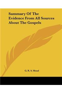 Summary of the Evidence from All Sources about the Gospels