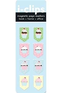 Iclip Magnetic Bookmark Cupcakes