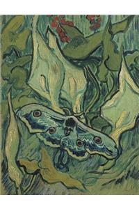 Giant Peacock Moth, Vincent Van Gogh. Graph Paper Journal