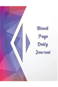 Blank Page Daily Journal