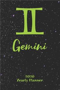2020 Yearly Planner - Zodiac Sign Gemini