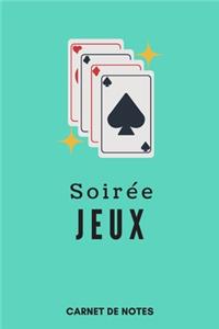 Soirée Jeux Carnet de Notes A5 (15 x 22 cm) 120 pages
