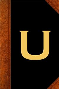 2020 Weekly Planner Monogram U Personalized Monogram U Vintage Style 134 Pages