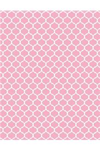 Moroccan Trellis - Pale Pink 101 - Lined Notebook With Margins 8.5x11