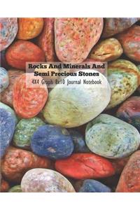 Rocks and Minerals and Semi Precious Stones 4x4 Graph 8x10 Journal Notebook