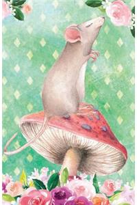 Journal Notebook For Animal Lovers Mouse In Flowers