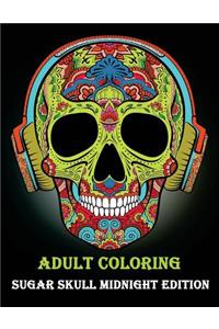 Adult Coloring Sugar Skull Midnight edition