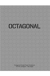 Octagonal Graph Paper Notebook 1/4 inch octagons 160 pages: 8.5"x11" notebook with gray cover. octagons with 1/4 inch diameter, 1/10" edges, 30% gray grid. Ideal for design, gaming, drawing, mapping, sketches