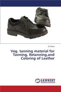 Veg. Tanning Material for Tanning, Retanning, and Coloring of Leather