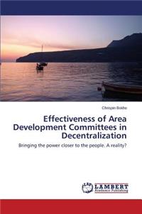 Effectiveness of Area Development Committees in Decentralization