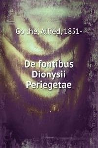 De fontibus Dionysii Periegetae