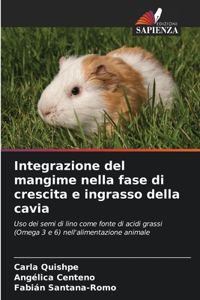 Integrazione del mangime nella fase di crescita e ingrasso della cavia