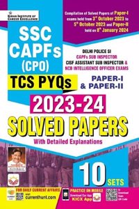 SSC CAPFs CPO TCS PYQs 2023 & 2024 Paper 1 & Paper 2 Solved Papers Total 10 PYQs Sets(English Medium)(4647)