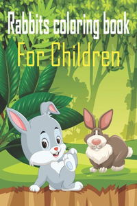 Rabbits coloring book for Children