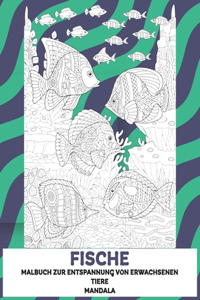 Malbuch zur Entspannung von Erwachsenen - Mandala - Tiere - Fische