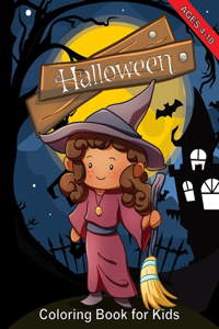 Halloween Coloring Book for Kids Ages 4-10