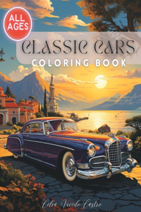 Coloring book classic cars