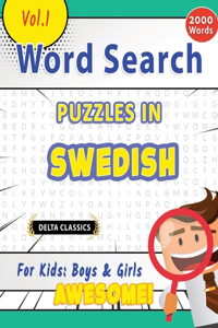 Word Search Puzzles in Swedish for Kids