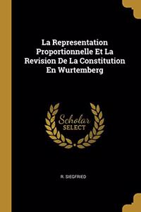 La Representation Proportionnelle Et La Revision De La Constitution En Wurtemberg