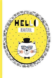 Hello Beautiful - Hip Cat with Top Hat