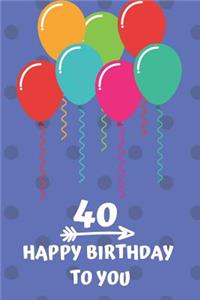40 Happy Birthday to you