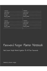 Password Keeper Planner Notebook