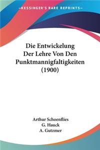 Entwickelung Der Lehre Von Den Punktmannigfaltigkeiten (1900)