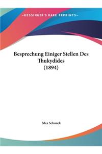 Besprechung Einiger Stellen Des Thukydides (1894)