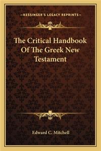 The Critical Handbook Of The Greek New Testament