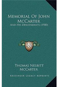 Memorial Of John McCarter