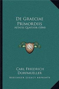 De Graeciae Primordiis