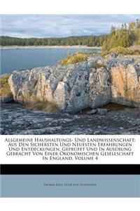 Allgemeine Haushaltungs- Und Landwissenschaft