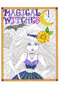 Magical Witches Coloring Book